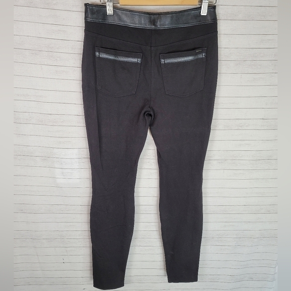 WHITE HOUSE BLACK MARKET FAUX LEATHER SKINNY PANTS, SZ 2 - Picture 8 of 13